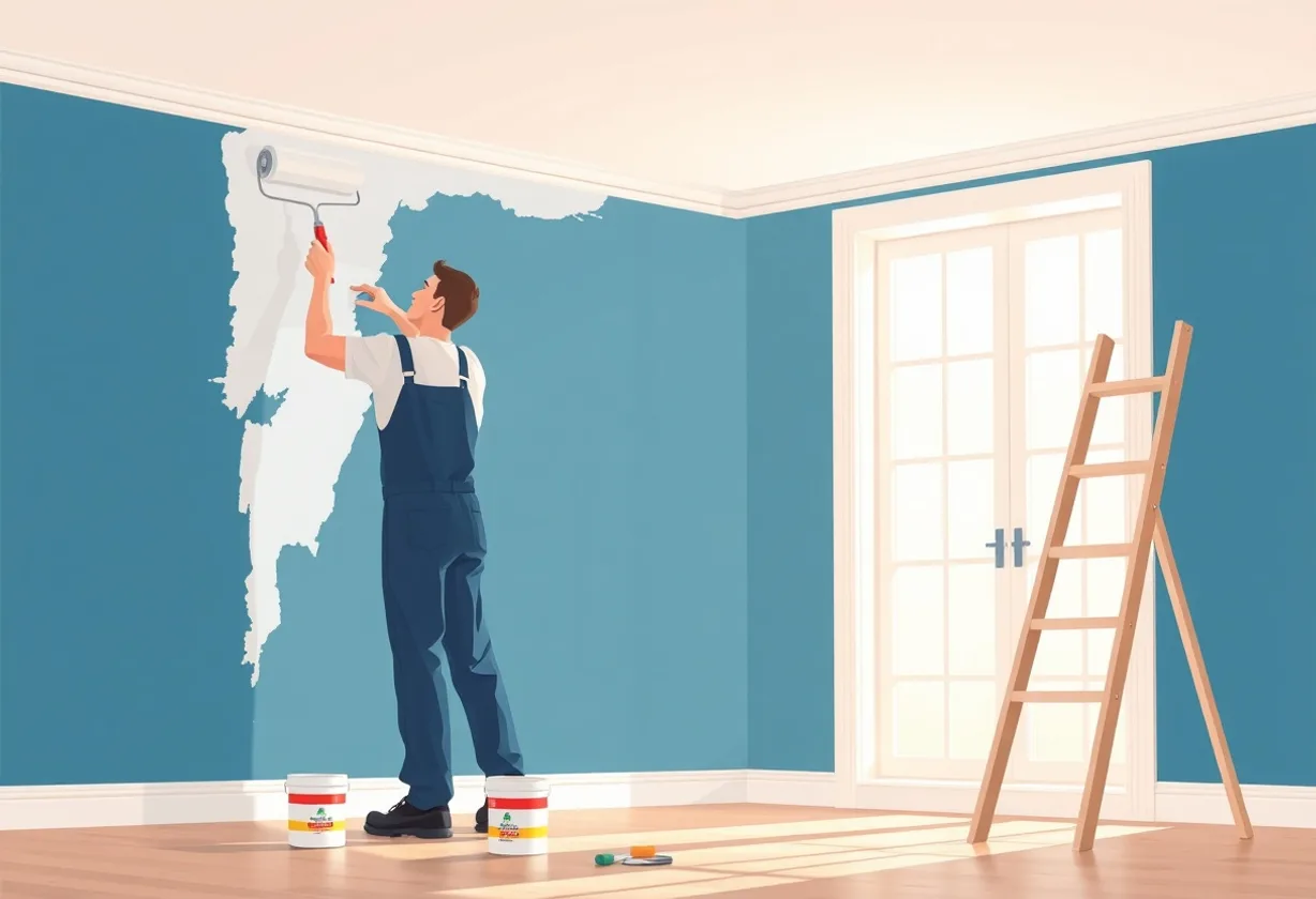 Peintre Quimperlé 29300 en intervention sur un chantier